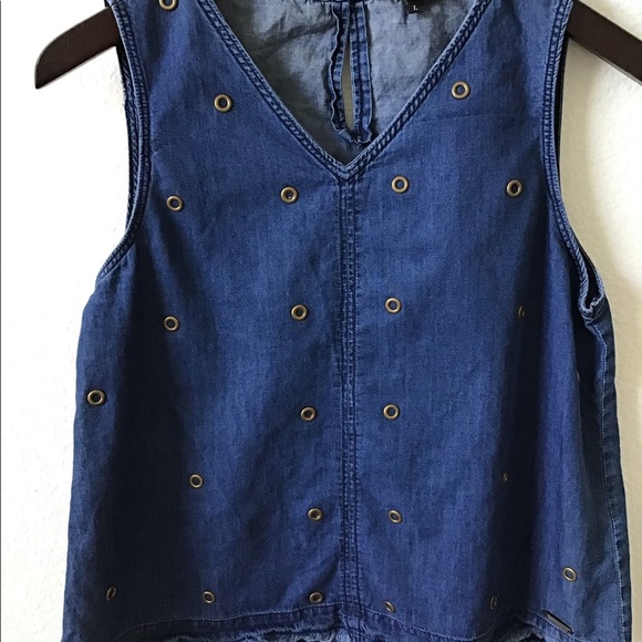 Denim Crop Top - Picture 1 of 3